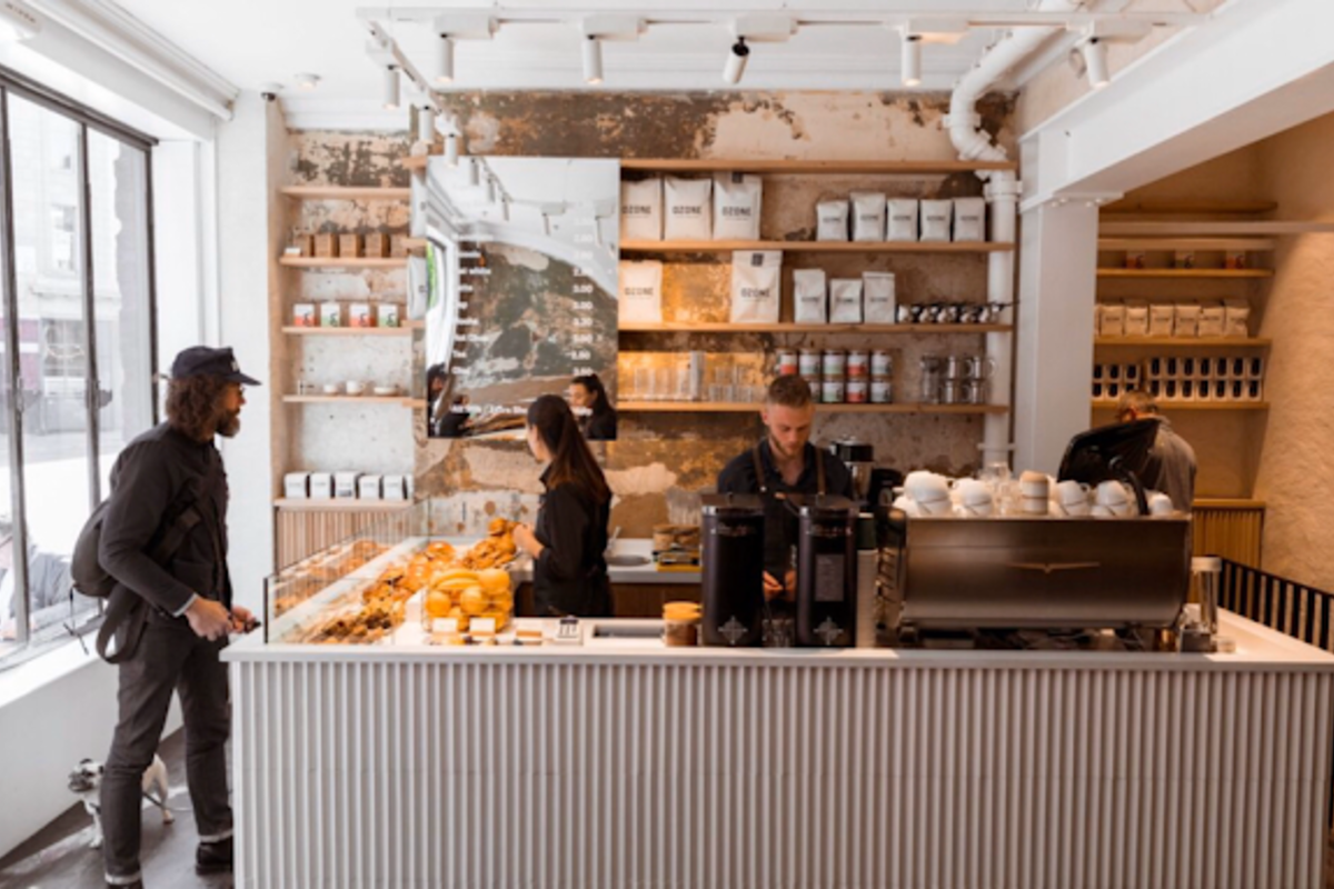 WatchHouse Coffee, Spitalfields — exposed brick interior and espresso bar